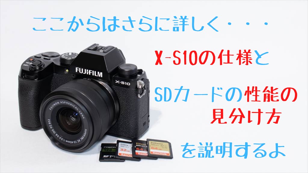 富士フィルムX-S10とSDカード画像
