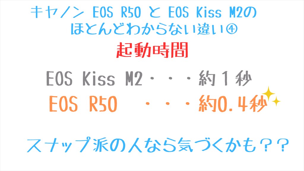 EOS R50とEOS Kiss M2比較画像