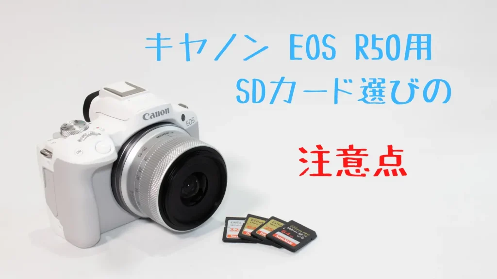 EOS R50とSDカード画像