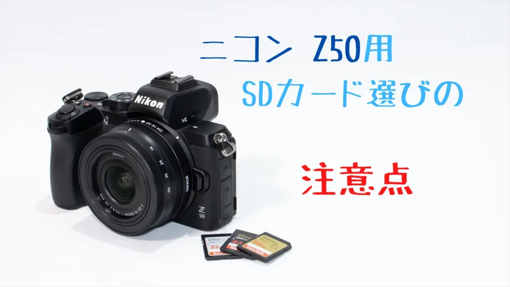 ニコンZ50とSDカード画像