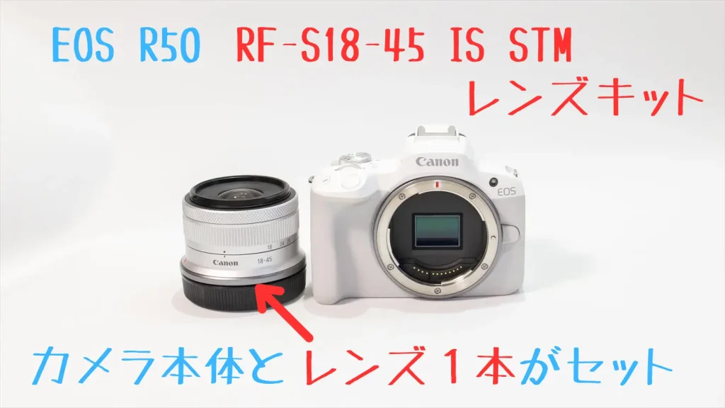 EOS R50 と標準レンズ