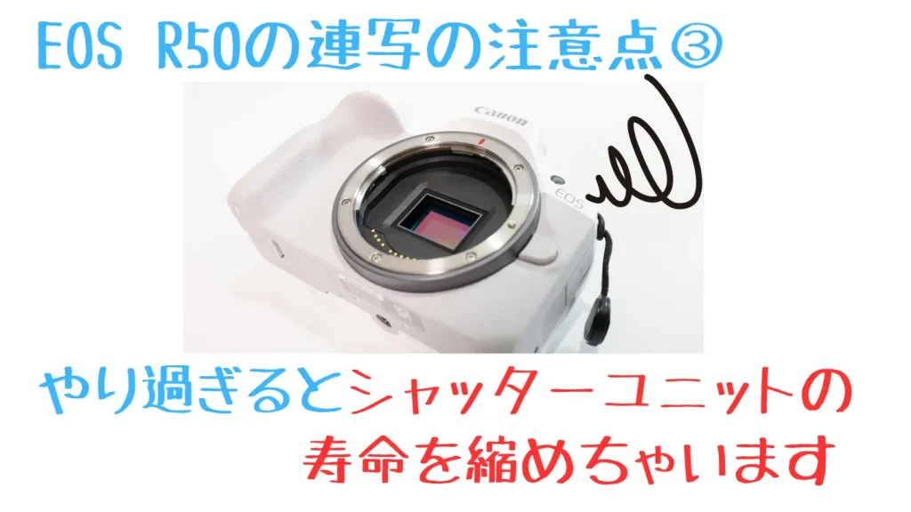 シャッターユニットが故障したEOS R50