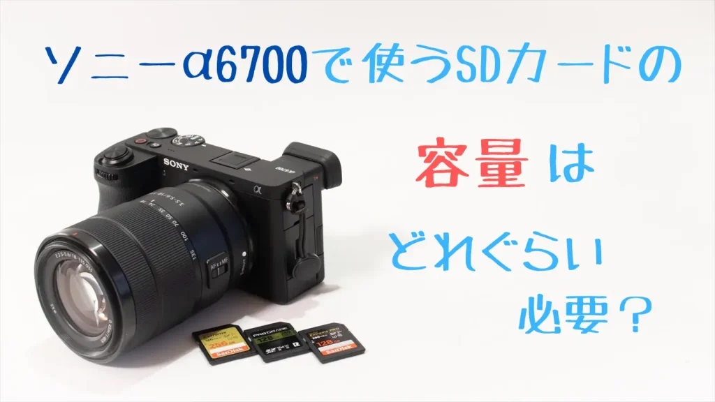 α6700と3枚のSDカード画像