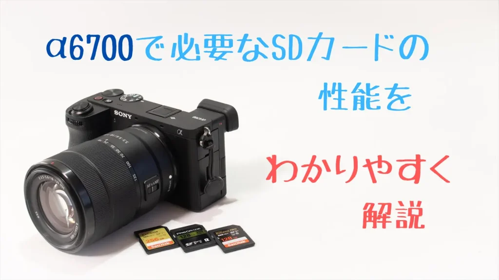 α6700と3枚のSDカード画像