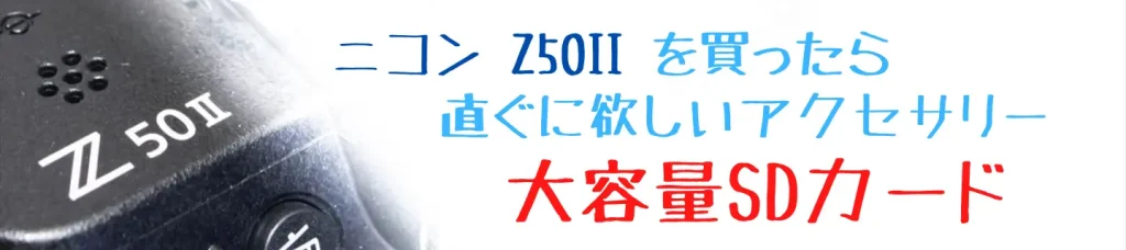 ニコンZ50とおすすめSDカード画像