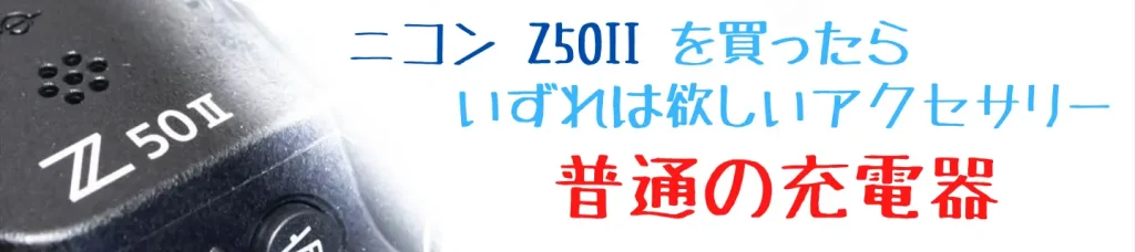 ニコンZ50とおすすめ充電器画像