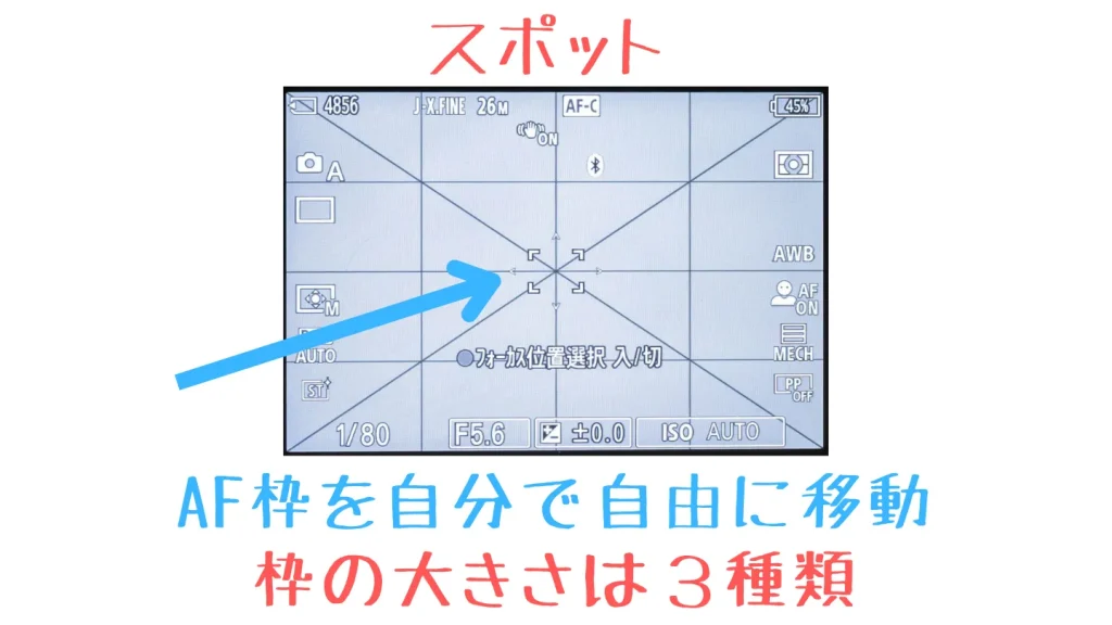 フォーカスエリアフレキシブルスポット説明