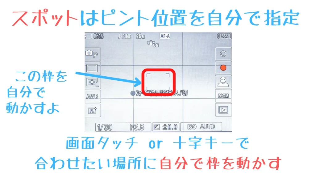 ZV-E10 IIフォーカスエリアスポット解説図