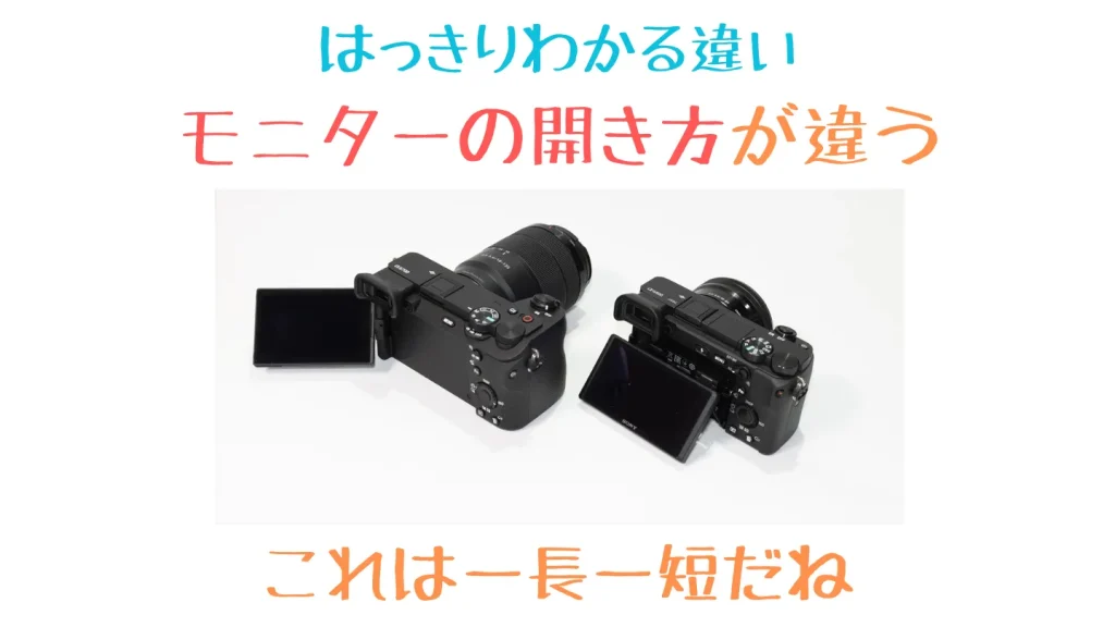 α6700とα6400のLCDモニター展開方法比較