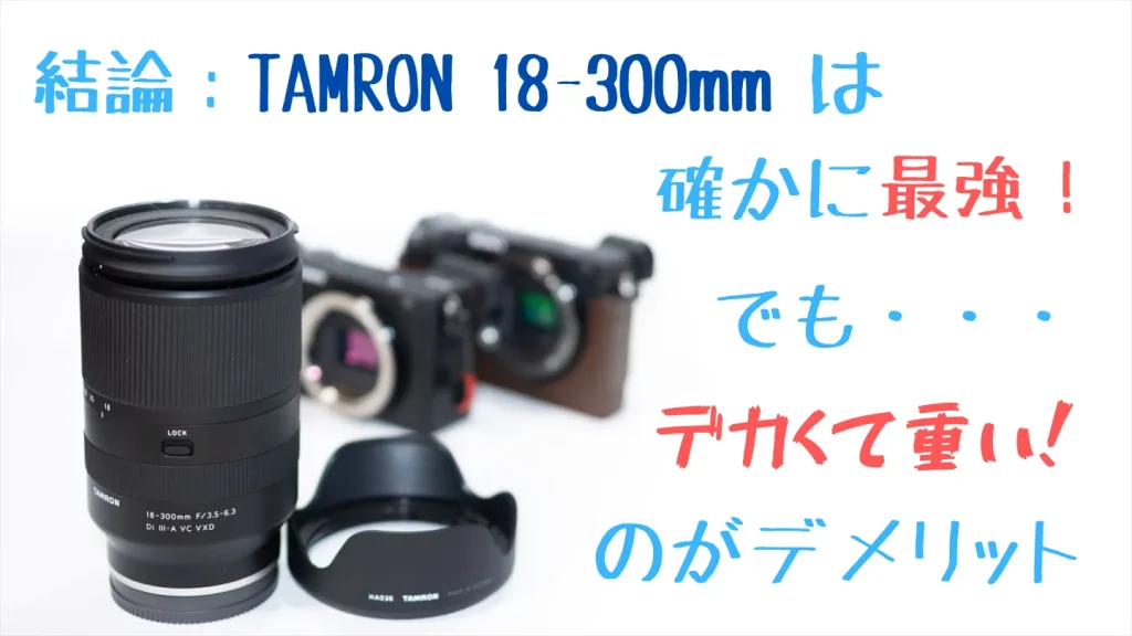 TAMRON 18-300mmは確かに最強。でも大きくて重いのがデメリット