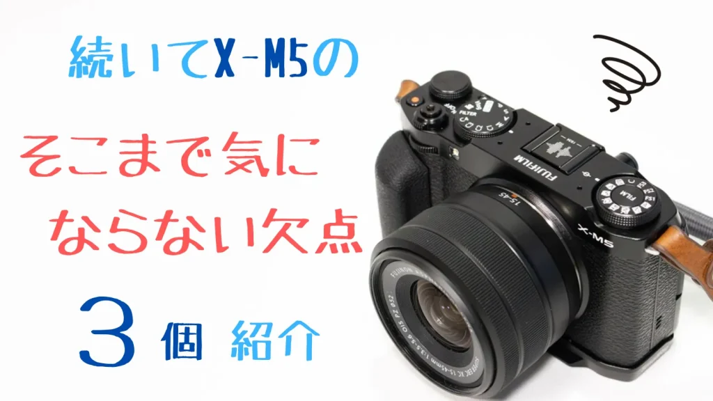 FUJIFILM X-M5で意外と気にならなかった欠点3つ