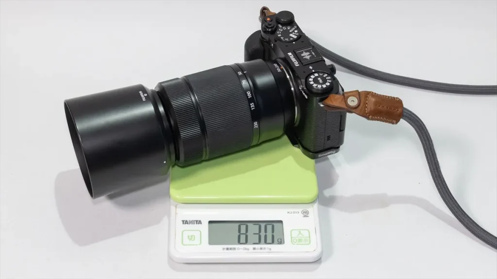 XC50-230mmを装着したX-M5の重量