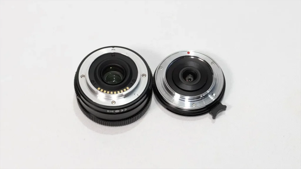 SG-image 18mm F6.3とTTArtisan AF 14mm F3.5の電子接点比較