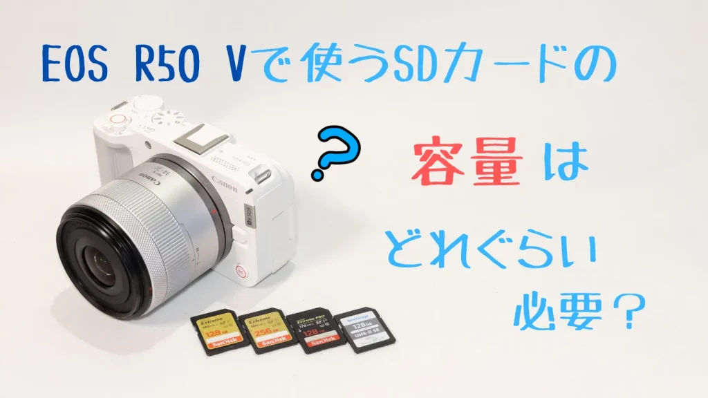 EOS R50 Vで使うSDカードに必要な容量