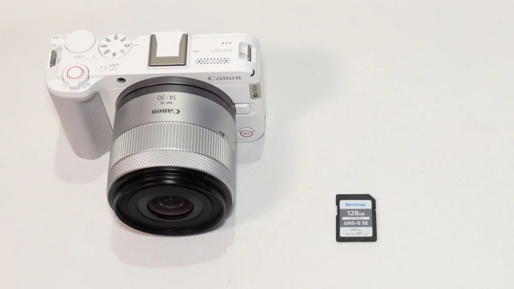 EOS R50 VとNextorage UHS-II V60 128GB