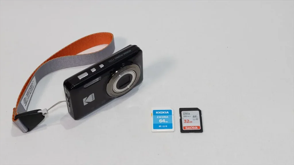 Kodak FZ55とキオクシア・サンディスクのSDカード