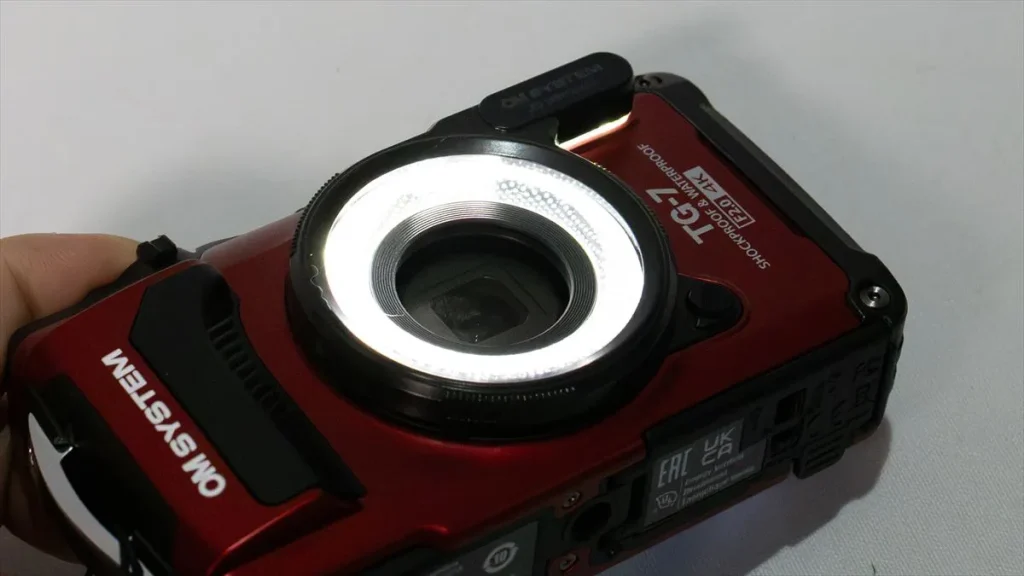 TG-7に装着したLEDライトガイド LG-1
