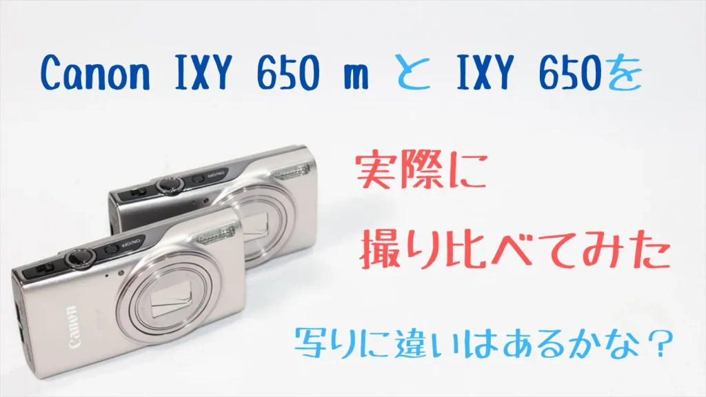 IXY 650 mとIXY 650を実際に撮り比べて写りの違いを検証