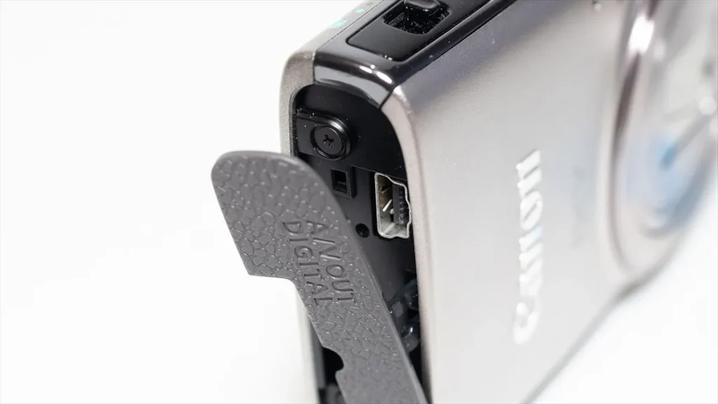 端子カバーを開けたIXY 650のUSB Mini-B端子
